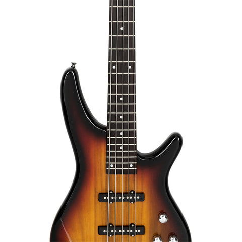 Glarry GIB Electric 5 String Bass Guitar Sunset Color