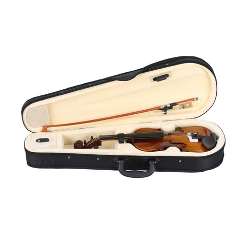 New 1/8 Acoustic Violin Case Bow Rosin Color Natural