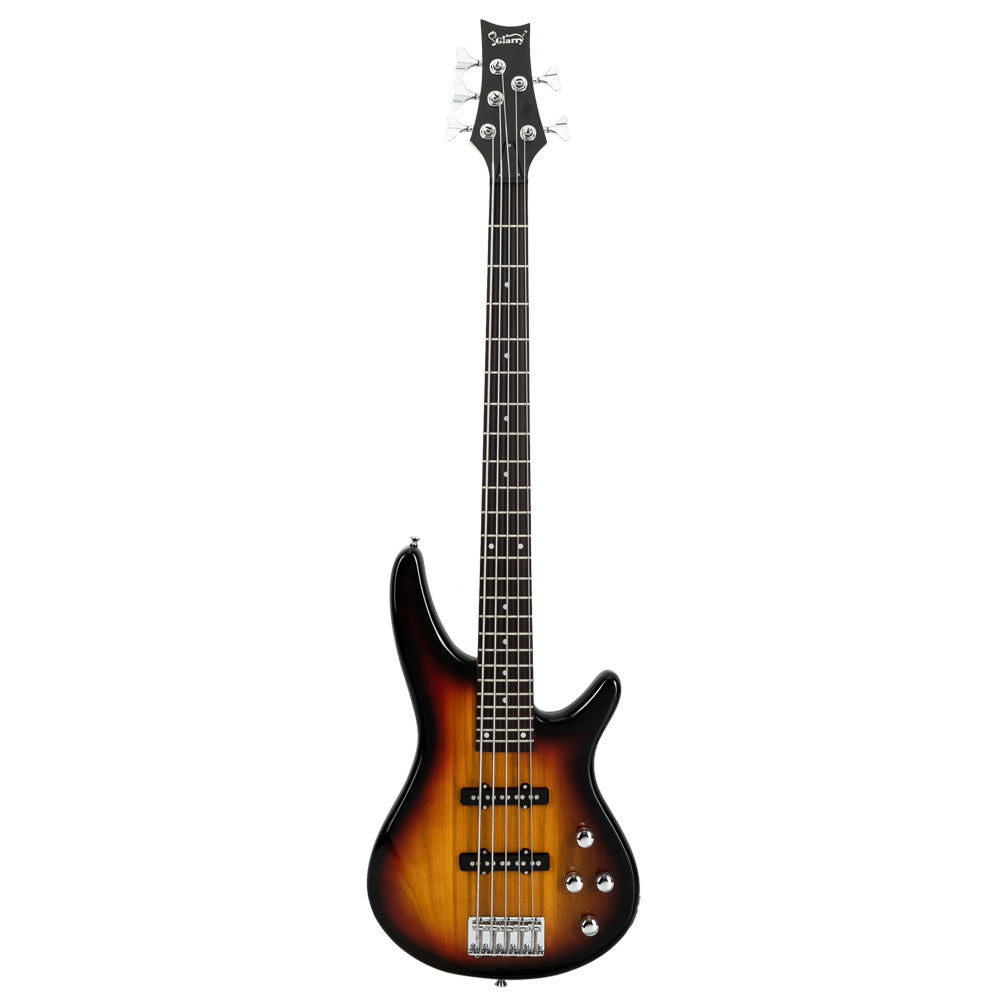 Glarry GIB Electric 5 String Bass Guitar Sunset Color