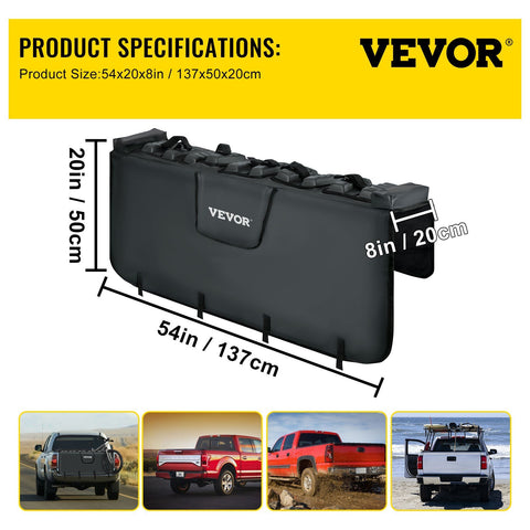 VEVOR Tailgate Pad for Bikes, Tailgate Protection Cover Carries UP to 5 Mountain Bikes