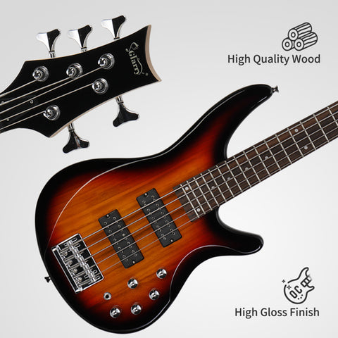 Laurel Wood Fingerboard Electric Bass Guitar