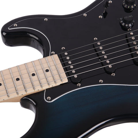 ST Stylish Electric Guitar with Black Pickguard Dark Blue