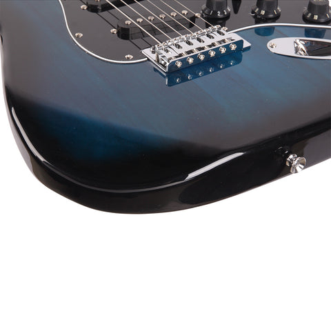 ST Stylish Electric Guitar with Black Pickguard Dark Blue