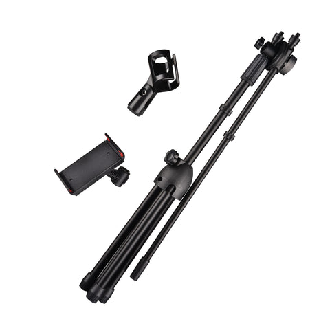 Mic Stand w/ Boom Arm 1mic Black