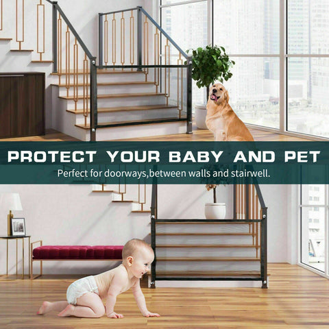 Portable Pet Safety Gate Mesh Fence