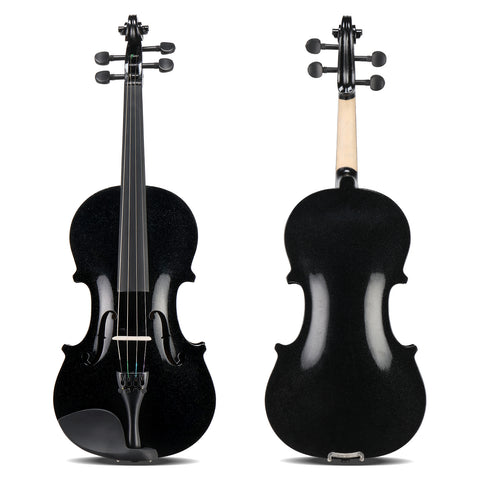 Full Size 4/4 Violin Set for Adults Beginners Students with Hard Case,Violin Bow,Shoulder Rest,Rosin,Extra Strings and Sordine